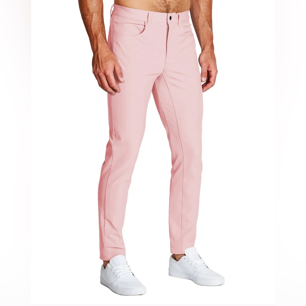 Slim Fit Pink Chinos for Men